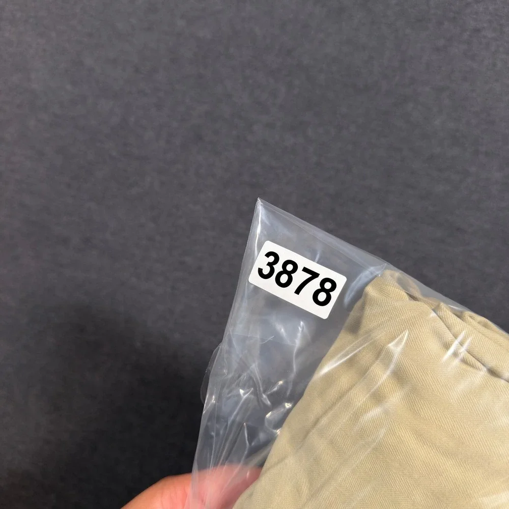 Tommy Bahama Pleated Pants Mens 34x27 Tan Silk Casual Chino Beach Vacation Hem